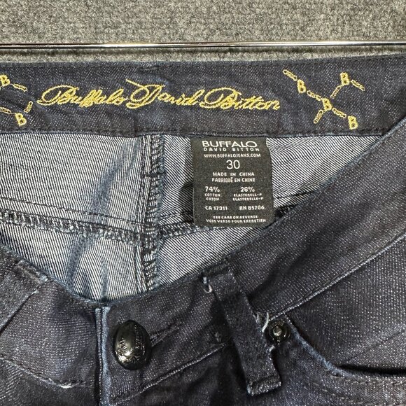 Buffalo Jeans Womens 3 Jarah Mid Rise Stretch Skinny Dark Wash Cotton Spandex - Picture 5 of 9